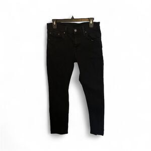 Levi's 511 Jeans Black Skinny Fit Red Tab Denim Sz 30 x 29